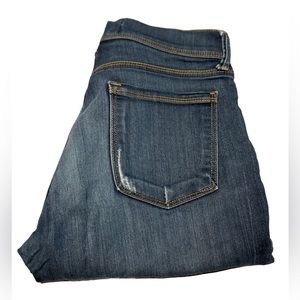 Free People Women’s Dark Blue Wash Skinny Jeans - Size 28